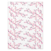 Floral Cherry Blossom Pink White Tischdecke (Vorderseite)