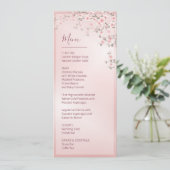 Floral Cherry Blossom Pink White Wedding Einladung (Stehend Vorderseite)