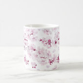 Floral Cherry Blossom Sakura Individuelle Name Gir Kaffeetasse (Mittel)
