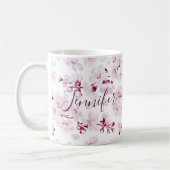 Floral Cherry Blossom Sakura Individuelle Name Gir Kaffeetasse (Links)