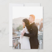 Floral Cherry Blossom Wedding Foto Dankeskarte (Rückseite)