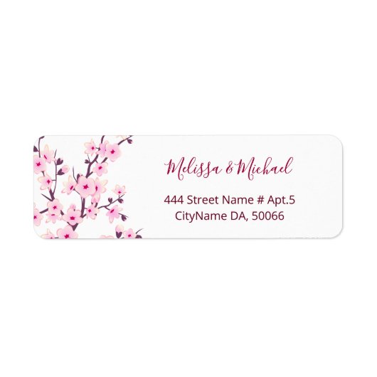 Floral Cherry Blossoms Pink White |  Wedding (Vorne)