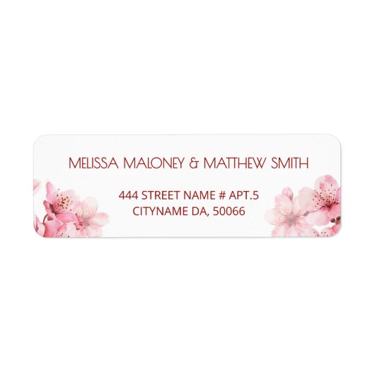 Floral Cherry Blossoms Pink White |  Wedding (Vorne)