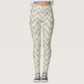 Floral Chevron Pattern – Geometric Zigzag  Leggings (Vorderseite)
