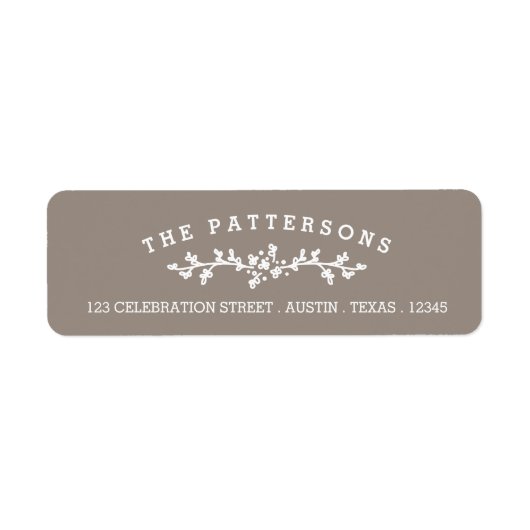 Floral Chic Address Label | Neutral (Vorne)