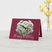 Floral Chic Bouquet White Spirea Bluoral Geburtsta Karte (Gelbe Blume)