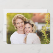 Floral Chic Foto| Gold - Glitzer Einladung (Rückseite)