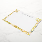 Floral Chic Frame Luxe Personal Stationery Folieneinladung (Gedreht)