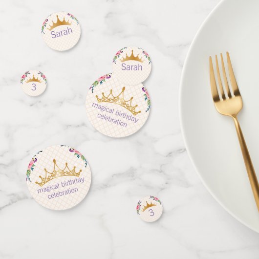 Floral Chic Geburtstagsdesign Konfetti (Gruppe)