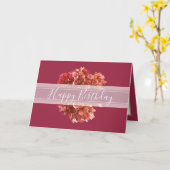 Floral Chic Hydrangea Blume Bouquet Pink Geburtsta Karte (Gelbe Blume)