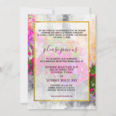 Floral Chic Just Married Ankündigung Empfang (Rückseite)