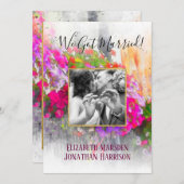 Floral Chic Just Married Ankündigung Empfang (Vorne/Hinten)