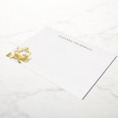 Floral Chic Magnolia Luxe Personal Stationery Folieneinladung (Gedreht)