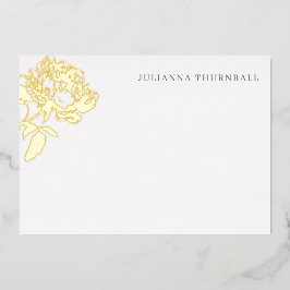 Floral Chic Peony Luxe Personal Stationery Folieneinladung