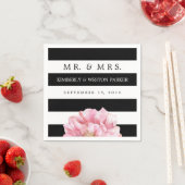 Floral Chic Personalisiert Wedding Napkins Serviette (Beispiel)