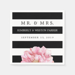 Floral Chic Personalisiert Wedding Napkins Serviette
