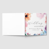 Floral Chic Simple Minimalist Modern Plain Wedding Gästebuch (Voll)