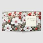 Floral Chic Simple Minimalist Modern Plain Wedding Gästebuch (Voll)