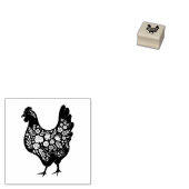 Floral Chicken Gummistempel (Stempel)