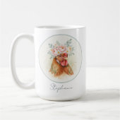 Floral Chicken Lover's Coffee Mug Kaffeetasse (Links)