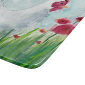 Floral Chicken Schneidebrett (Ecke)