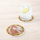 Floral Chicken Wreath Untersetzer (Seite)