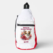 Floral Chihuahua A Petite Canine Blooms Crossbody Bag (Vorderseite)