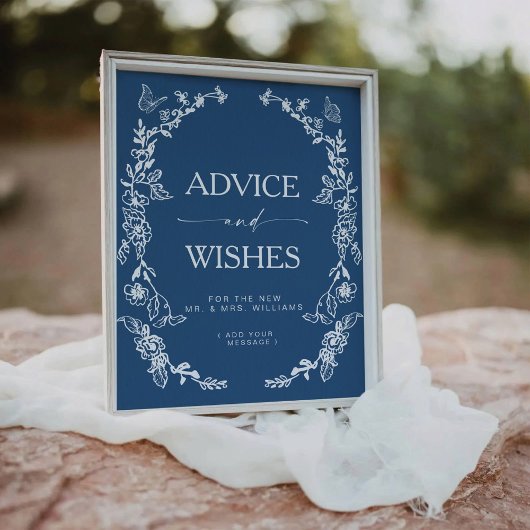 Floral Chinoiserie Beratung & Wünsche Geselligkeit Sockelschild