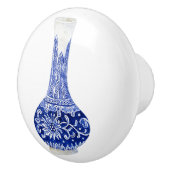 Floral Chinoiserie Blue White Foliage Ginger Jar Keramikknauf (Rechts)