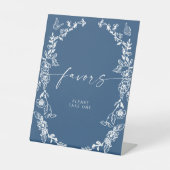 Floral Chinoiserie Favorit Pedestal Zeichen Sockelschild (Vorderseite)