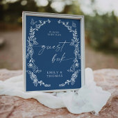 Floral Chinoiserie Gästebuch Schild