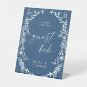 Floral Chinoiserie Gästebuch Schild (Vorderseite)