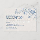 Floral Chinoiserie Hochzeitsempfang Einladung (Vorderseite)