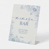 Floral Chinoiserie Mimosa Bar Paradies Sockelschild (Vorderseite)