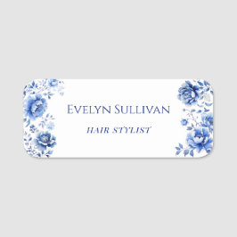 Floral Chinoiserie Name Tag Namensschild