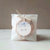 Floral Chinoiserie Wedding Classic Round Sticker