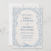 Floral Chinoiserie Wedding Einladung (Vorderseite)