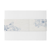 Floral Chinoiserie Wedding Einladungsbanderole (Rückseitenbeispiel)