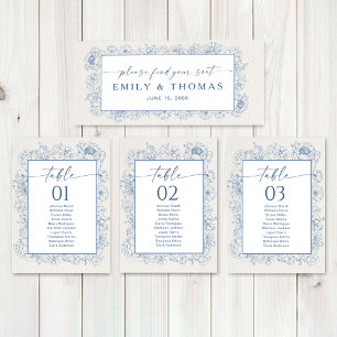 Floral Chinoiserie Wedding Head Table Sign