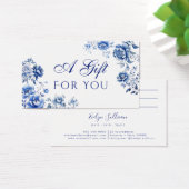 Floral chinoisme Geschenkkarte (Schreibtisch)