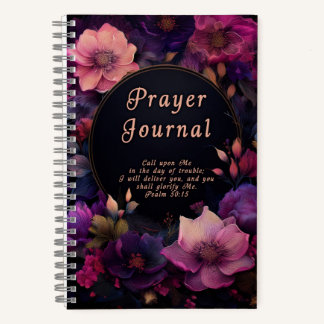 Floral Christian Prayer Journal Notizblock