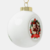Floral Christmas Baby's First Christmas Photo Keramik Kugel-Ornament (Links)