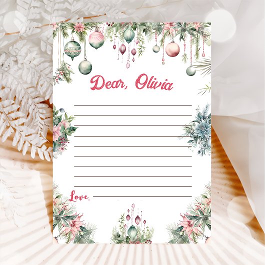 Floral Christmas Kapsel Notiz Karte