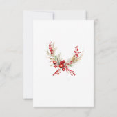 Floral Christmas Kapsel Notiz Karte (Rückseite)