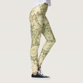 Floral Chrysanthemum Pattern (von William Morris) Leggings (Rechts)