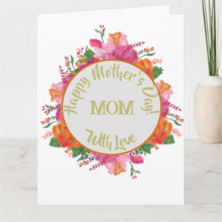 Floral Circle Banner Mother's Day  Karte