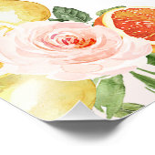 Floral Cirus Main Squeeze Baby Dusche Begrüßungsze Fotodruck (Ecke)