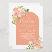 Floral Citrus Baby Shower Girl Einladung (Vorne/Hinten)