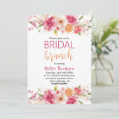 Floral Citrus Bridal Brunch Lemon Brautparty Einladung (Stehend Vorderseite)