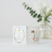 Floral Citrus Lemon Birthday Invitations Begleitkarte (Stehend Vorderseite)